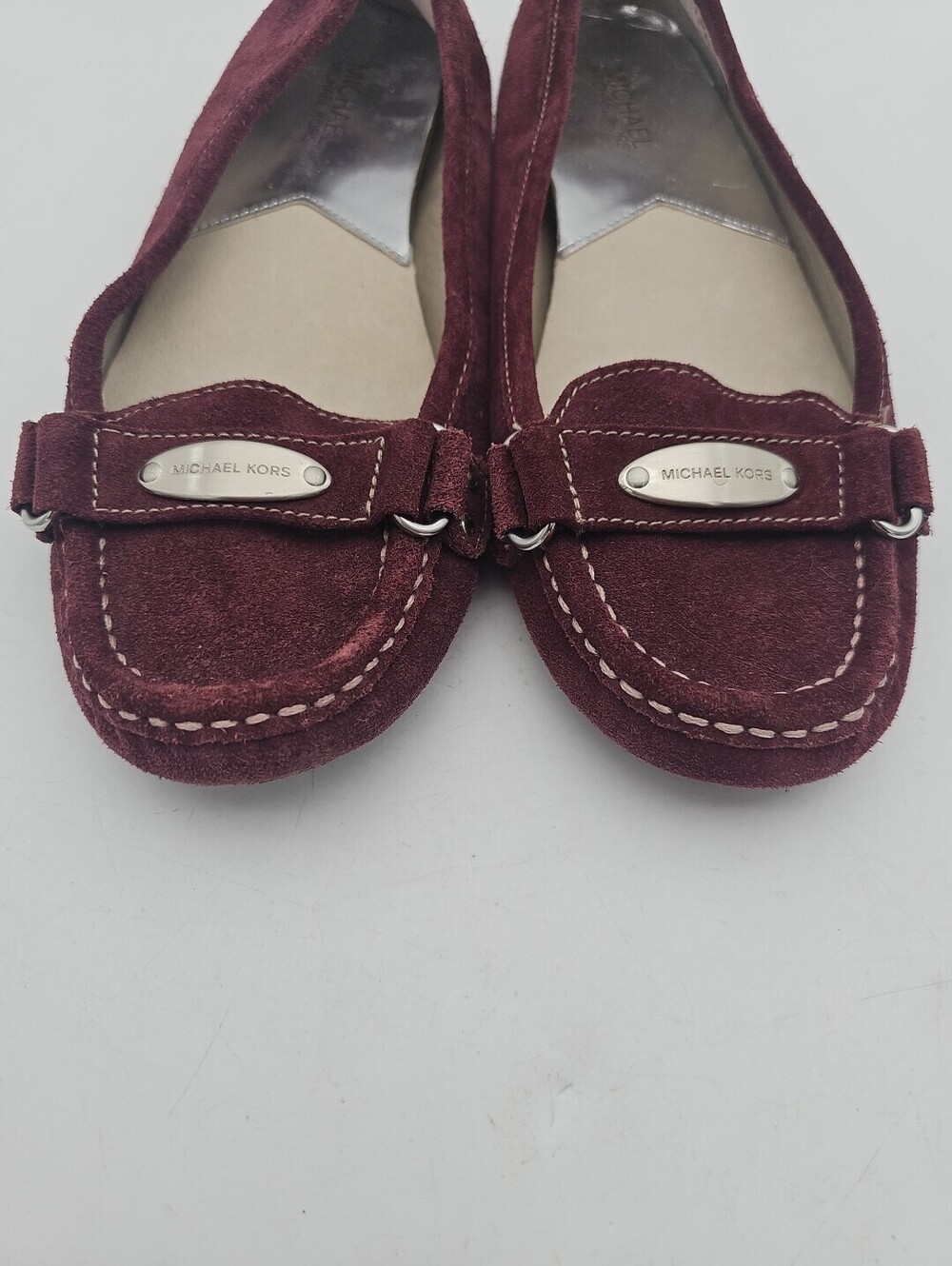 Michael Kors Women's Shoes Plate Driver Slip on Loafers Moccasins Suede Flats 9m